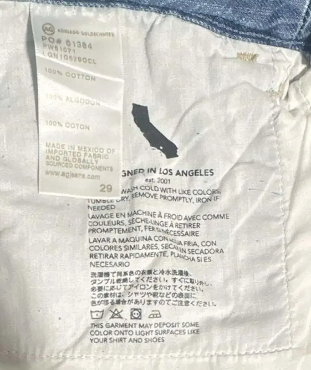 AG Jeans Adria Paneled Frayed Jeans